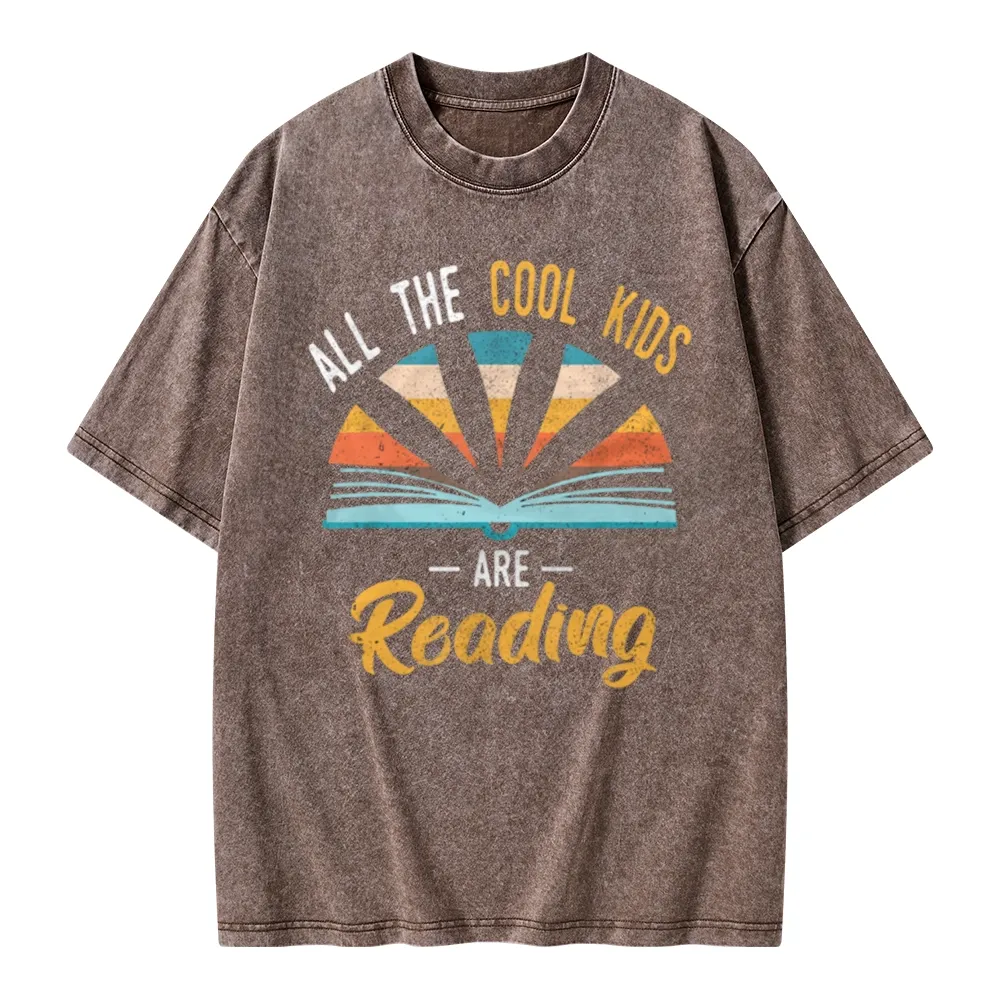Pagewings All the Cool Kids are Reading Unisex Washed T-shirt