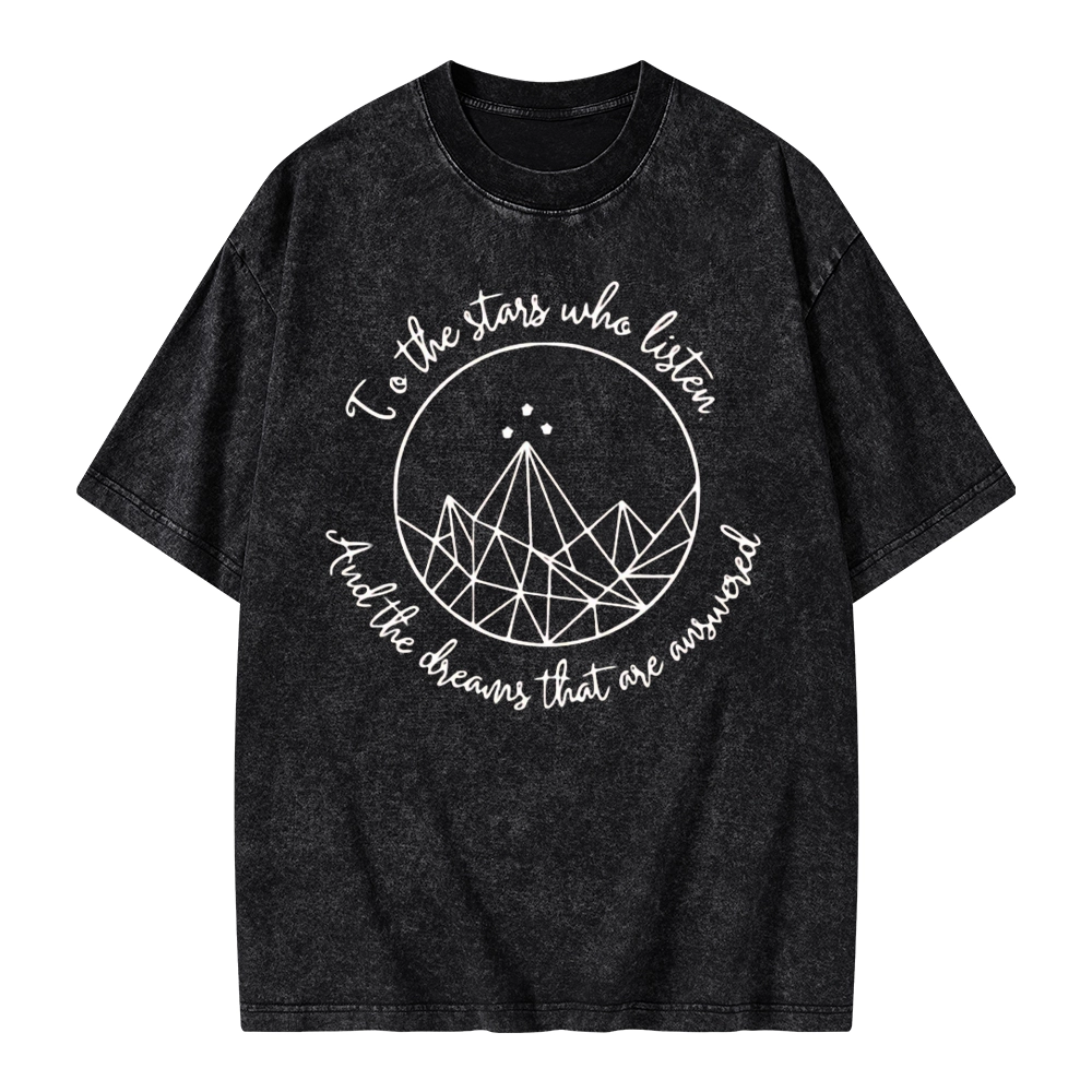 Pagewings To The Stars Who Listen Unisex Washed T-shirt