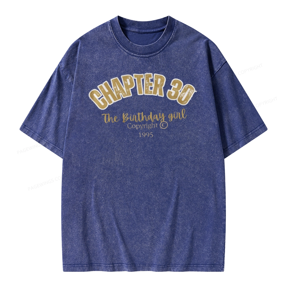 Pagewings Chapter Birthday Girl Party Unisex Washed T-shirt