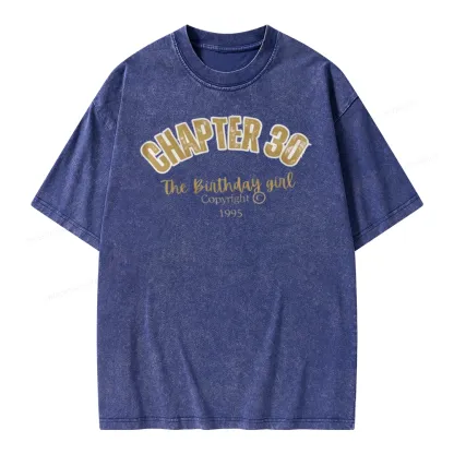 Pagewings Chapter Birthday Girl Party Unisex Washed T-shirt