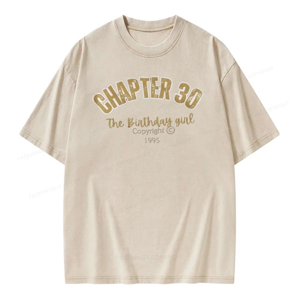Pagewings Chapter Birthday Girl Party Unisex Washed T-shirt