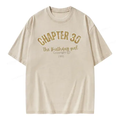 Pagewings Chapter Birthday Girl Party Unisex Washed T-shirt