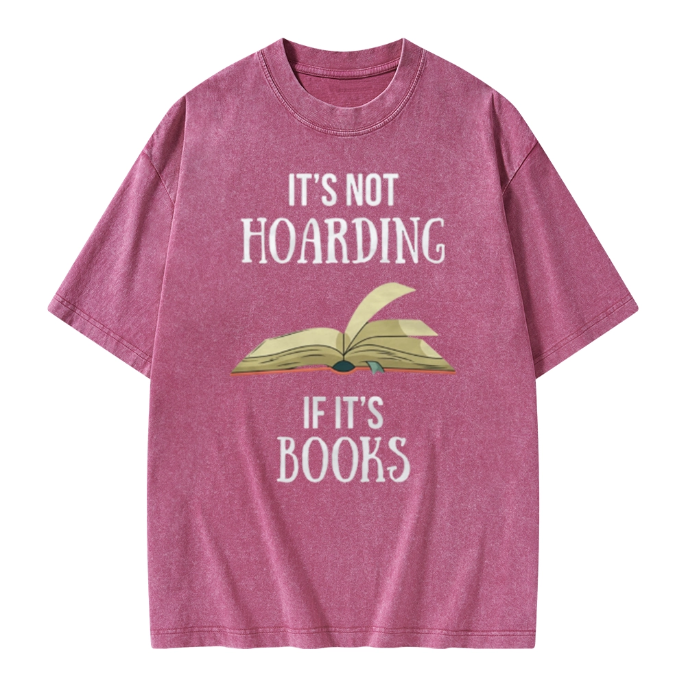 Pagewings It's Not Hoarding If It's Books Unisex Washed T-shirt