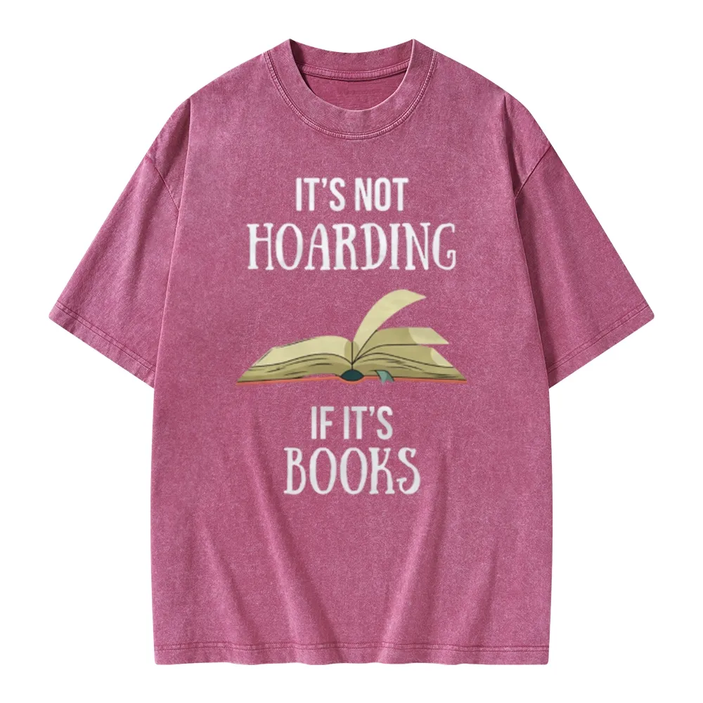 Pagewings It's Not Hoarding If It's Books Unisex Washed T-shirt