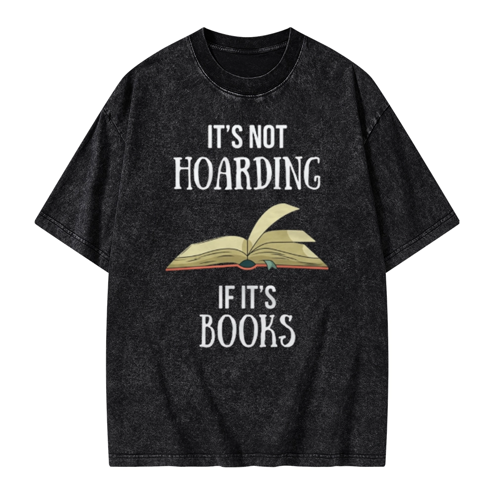 Pagewings It's Not Hoarding If It's Books Unisex Washed T-shirt