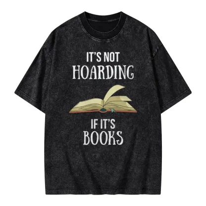 Pagewings It's Not Hoarding If It's Books Unisex Washed T-shirt