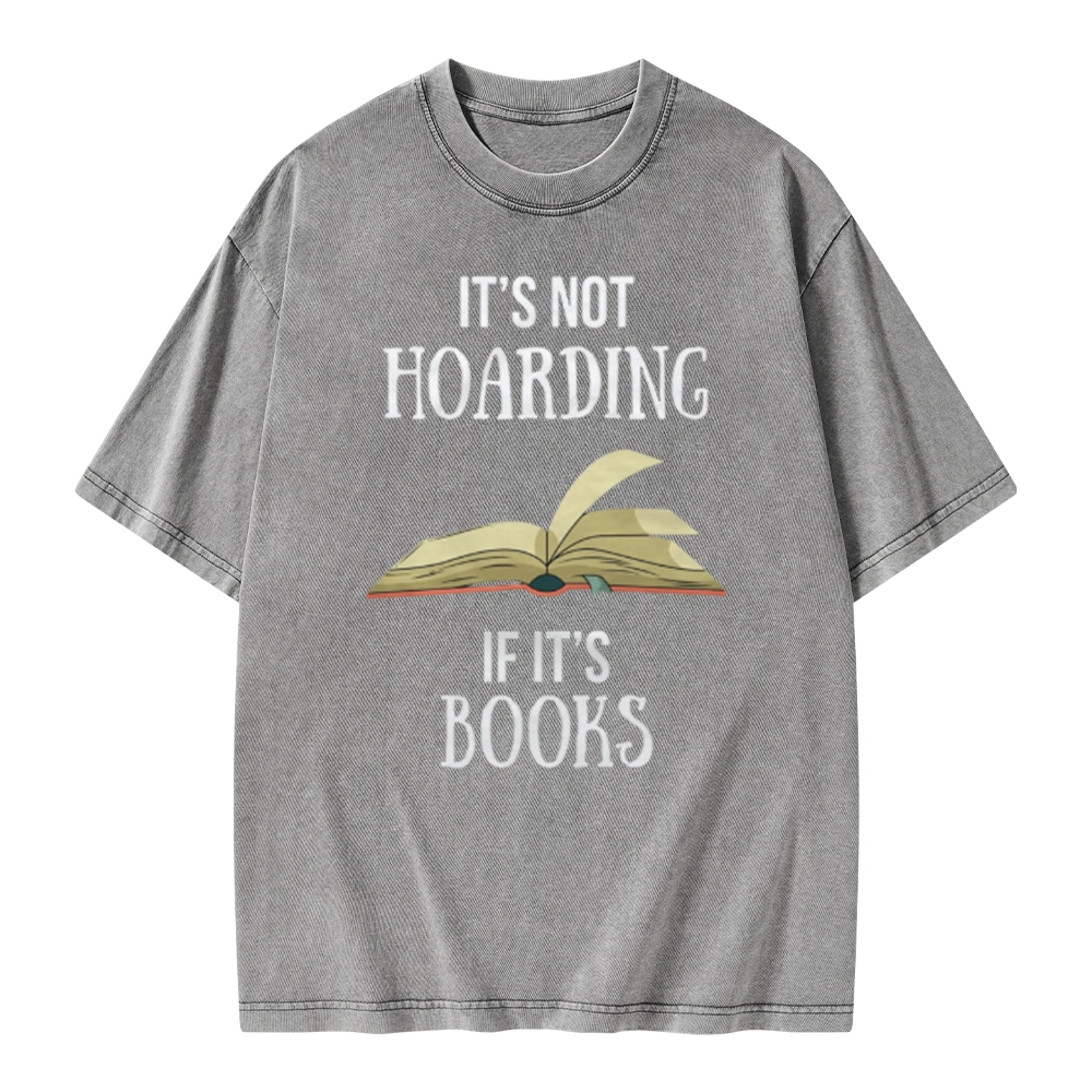 Pagewings It's Not Hoarding If It's Books Unisex Washed T-shirt