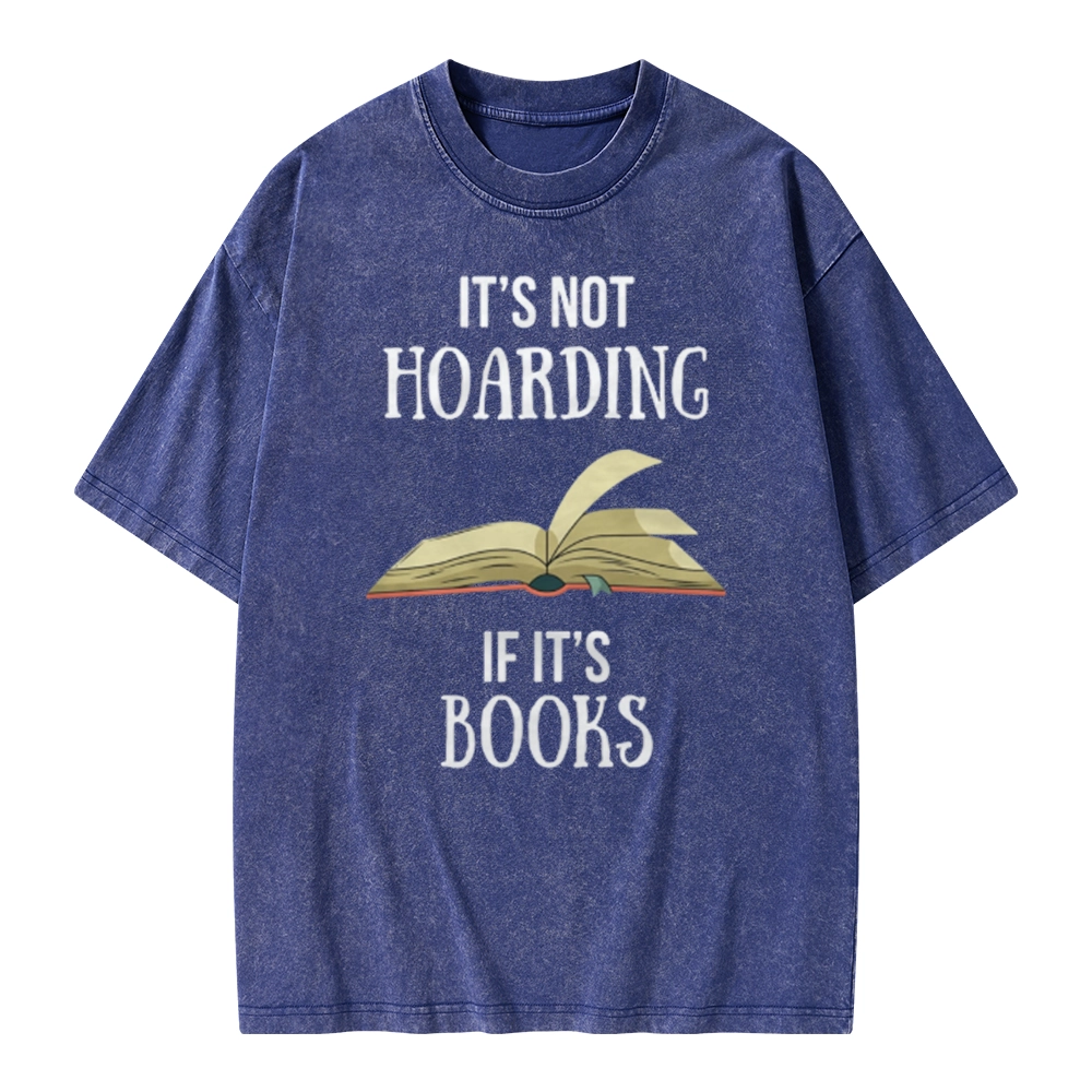 Pagewings It's Not Hoarding If It's Books Unisex Washed T-shirt