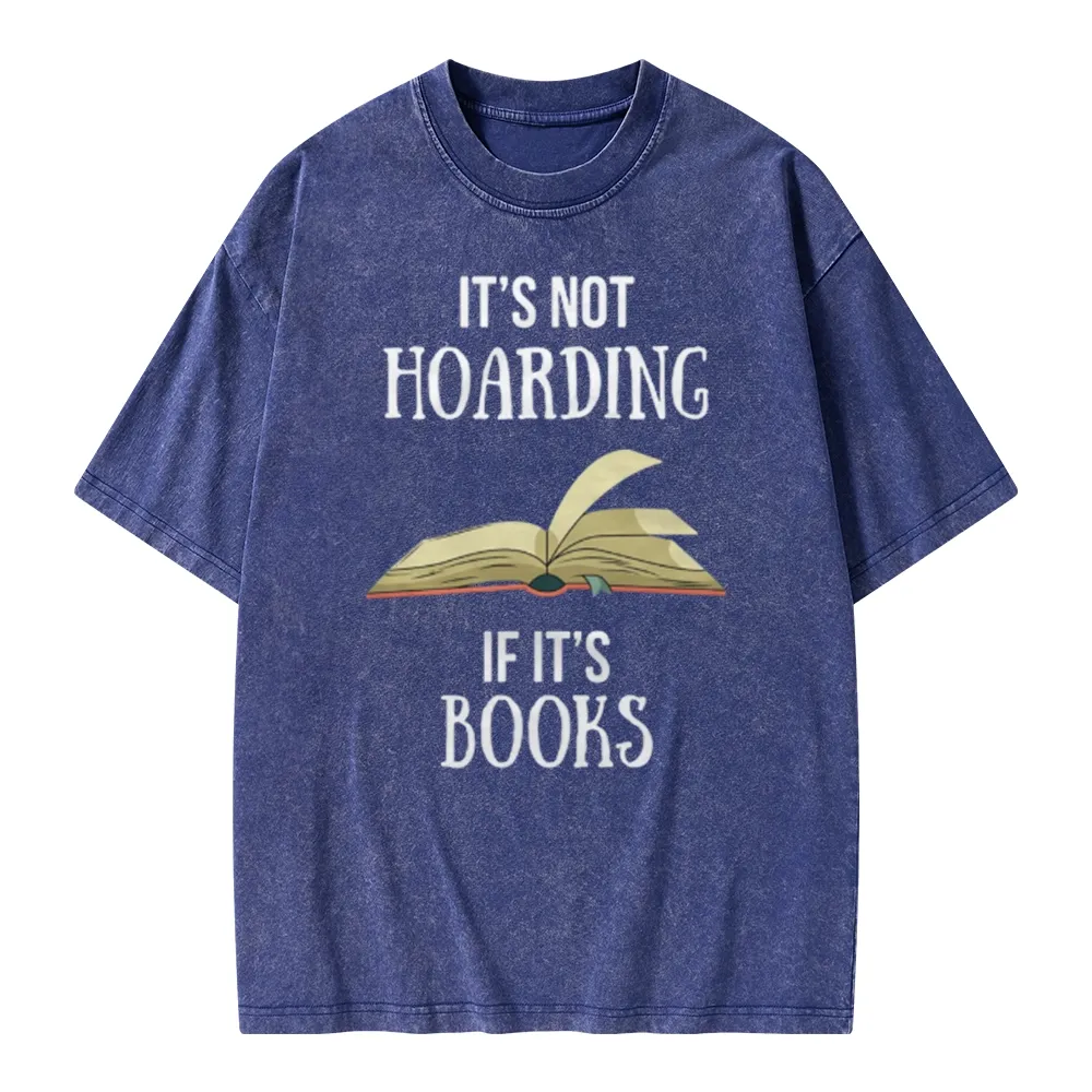 Pagewings It's Not Hoarding If It's Books Unisex Washed T-shirt
