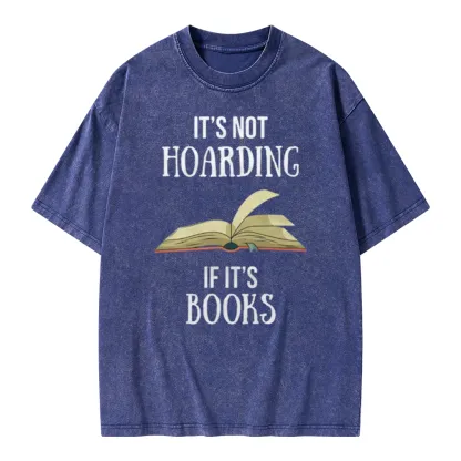 Pagewings It's Not Hoarding If It's Books Unisex Washed T-shirt