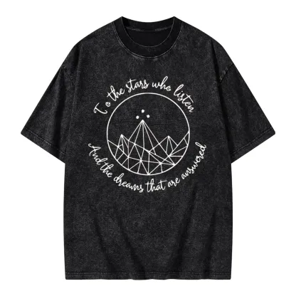 Pagewings To The Stars Who Listen Unisex Washed T-shirt