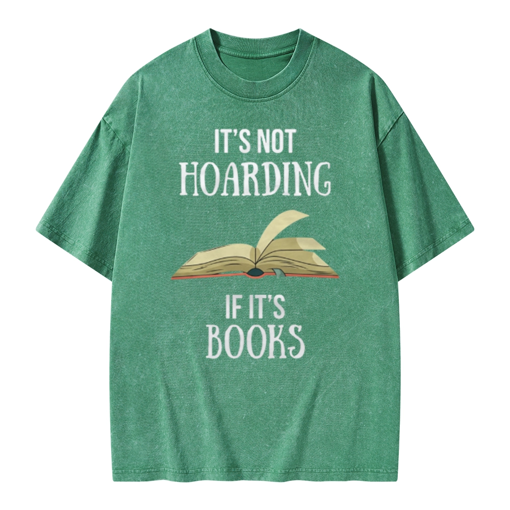 Pagewings It's Not Hoarding If It's Books Unisex Washed T-shirt