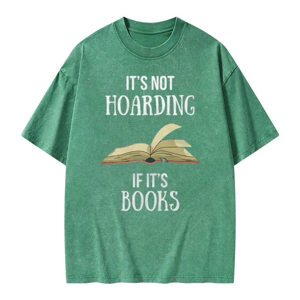 Pagewings It's Not Hoarding If It's Books Unisex Washed T-shirt
