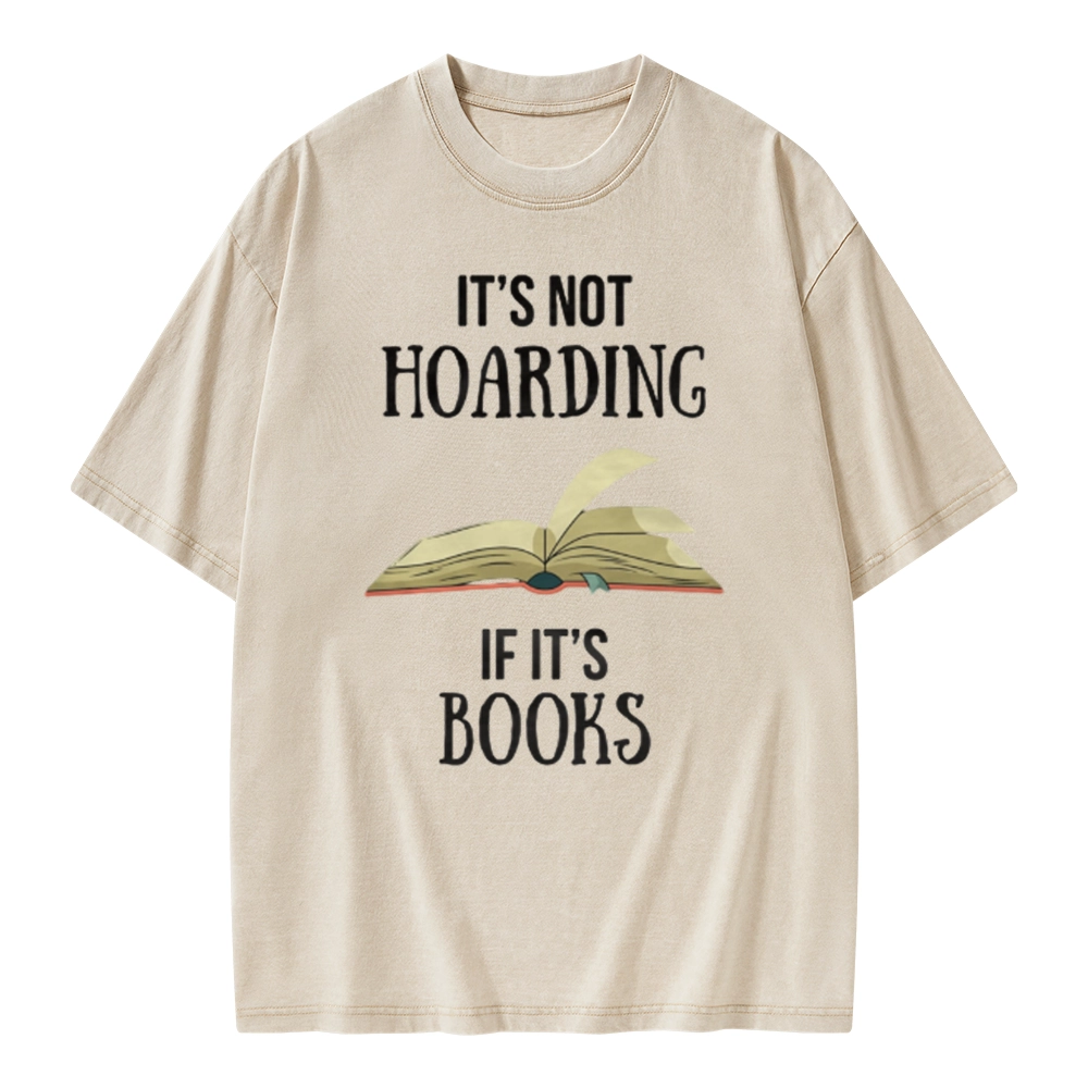 Pagewings It's Not Hoarding If It's Books Unisex Washed T-shirt