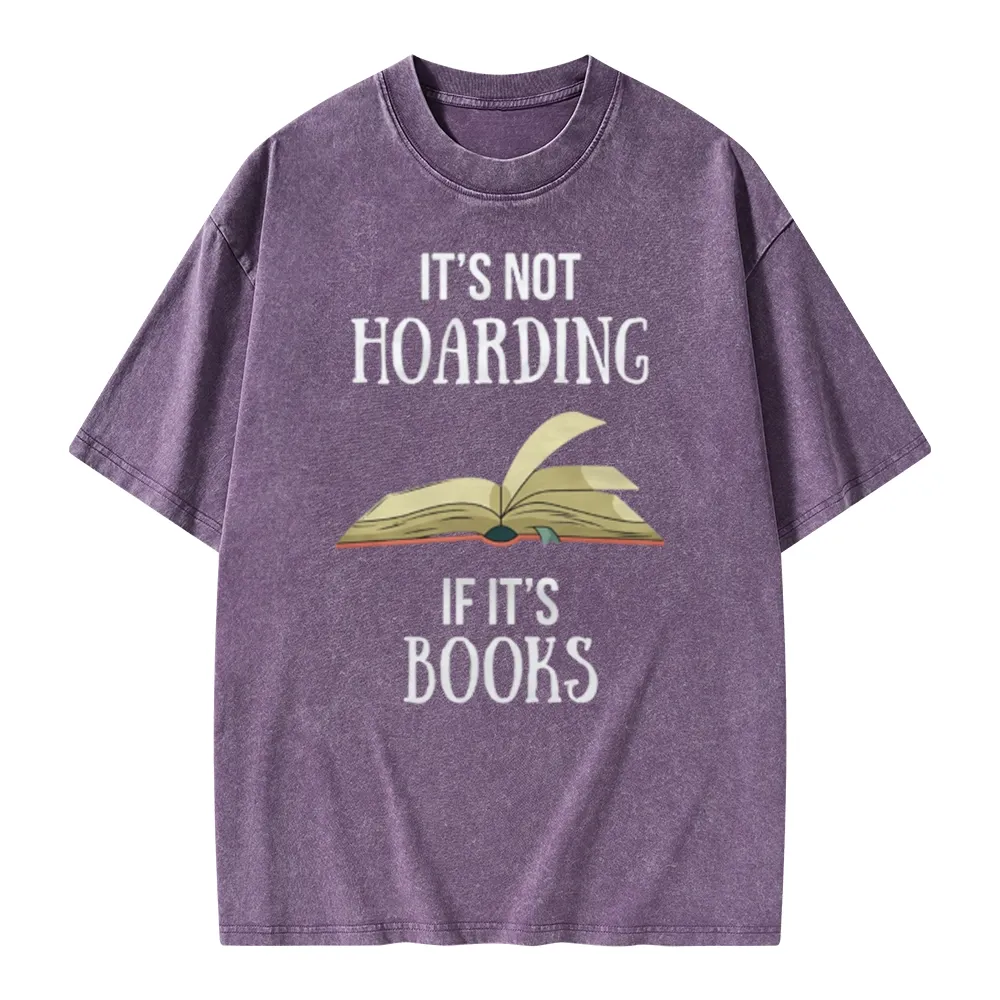 Pagewings It's Not Hoarding If It's Books Unisex Washed T-shirt