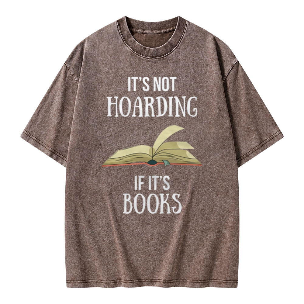 Pagewings It's Not Hoarding If It's Books Unisex Washed T-shirt