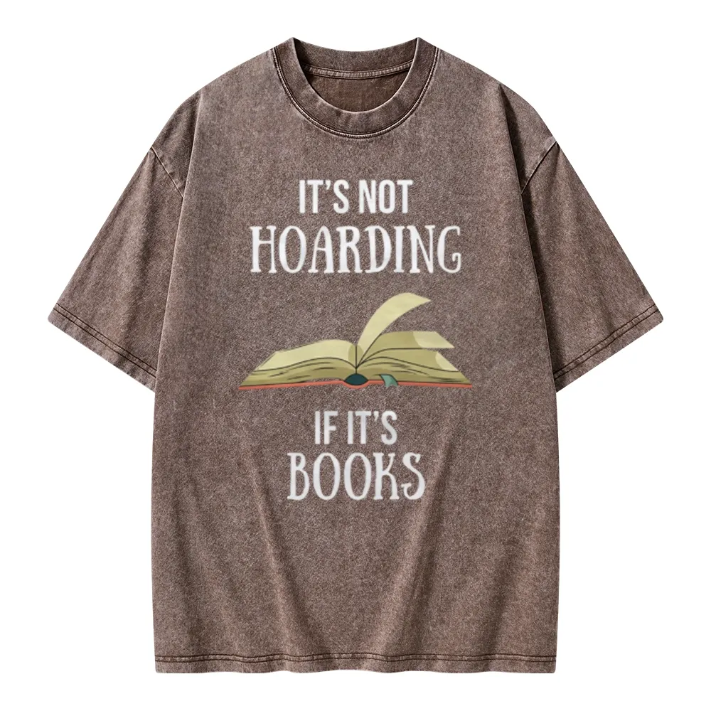 Pagewings It's Not Hoarding If It's Books Unisex Washed T-shirt