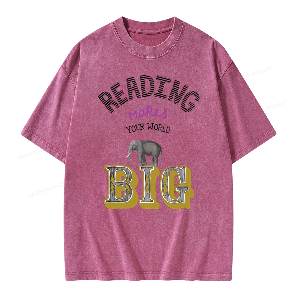Pagewings Read Makes Your World Big Unisex Washed T-shirt