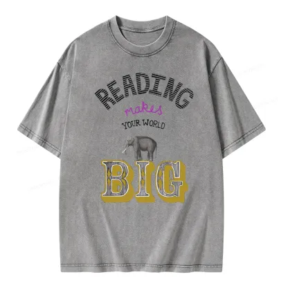 Pagewings Read Makes Your World Big Unisex Washed T-shirt