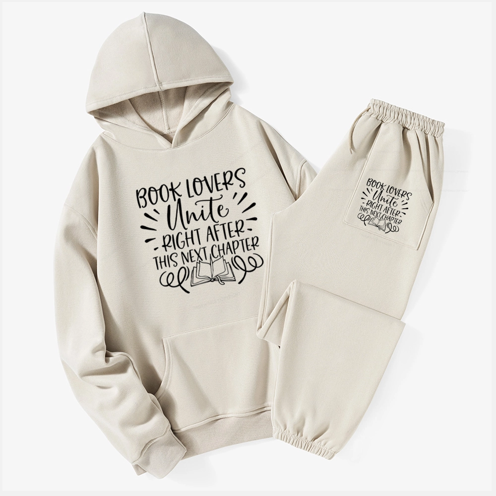 Pagewings Book Lovers Unite Unisex Fleece Hoodie Set