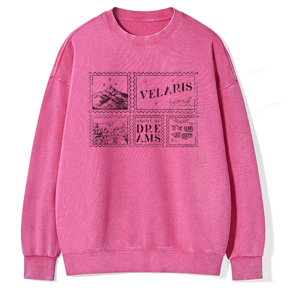 Pagewings Velaris Acotar Unisex Washed Sweatshirt