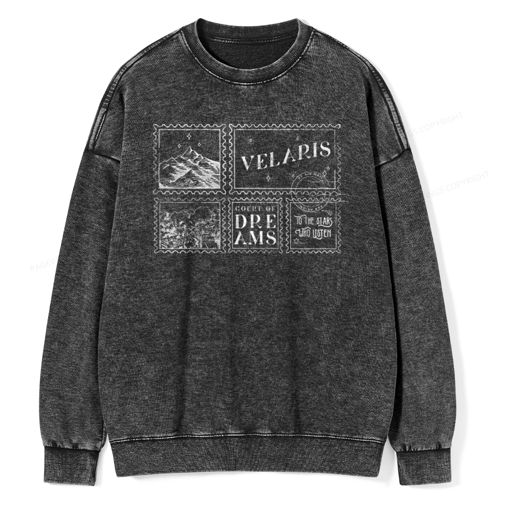 Pagewings Velaris Acotar Unisex Washed Sweatshirt