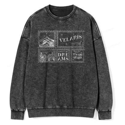 Pagewings Velaris Acotar Unisex Washed Sweatshirt