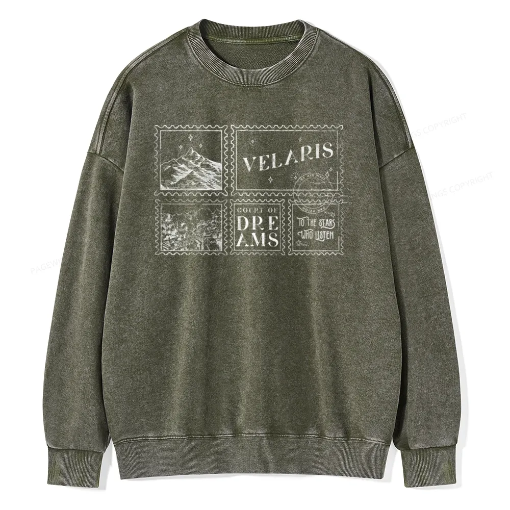 Pagewings Velaris Acotar Unisex Washed Sweatshirt