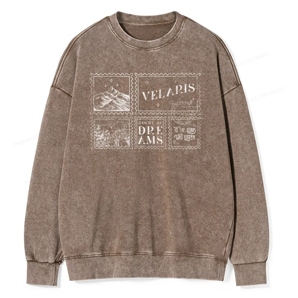 Pagewings Velaris Acotar Unisex Washed Sweatshirt