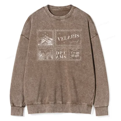 Pagewings Velaris Acotar Unisex Washed Sweatshirt