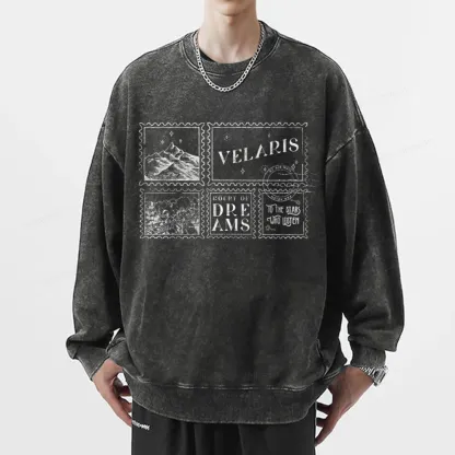 Pagewings Velaris Acotar Unisex Washed Sweatshirt
