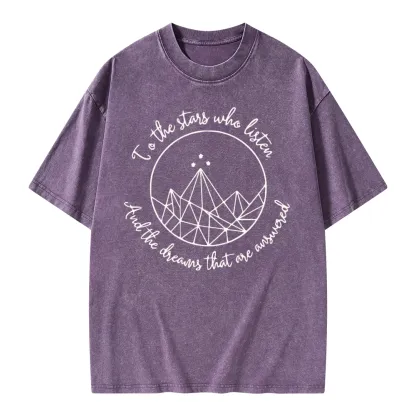 Pagewings To The Stars Who Listen Unisex Washed T-shirt