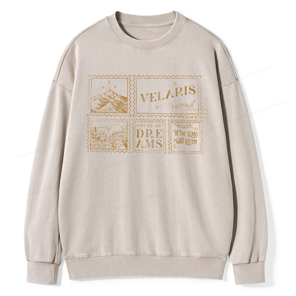 Pagewings Velaris Acotar Unisex Washed Sweatshirt