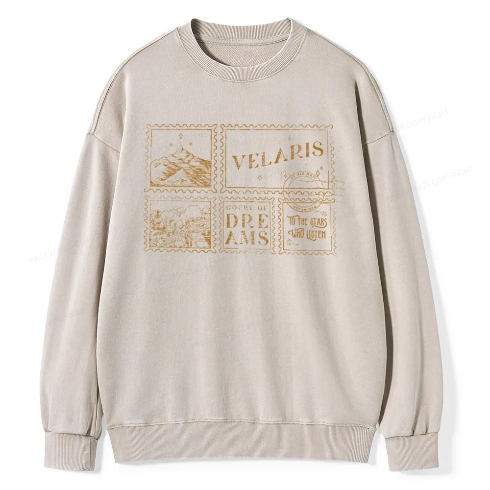 Pagewings Velaris Acotar Unisex Washed Sweatshirt