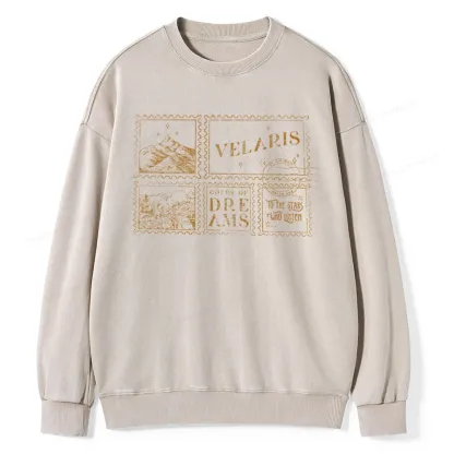 Pagewings Velaris Acotar Unisex Washed Sweatshirt