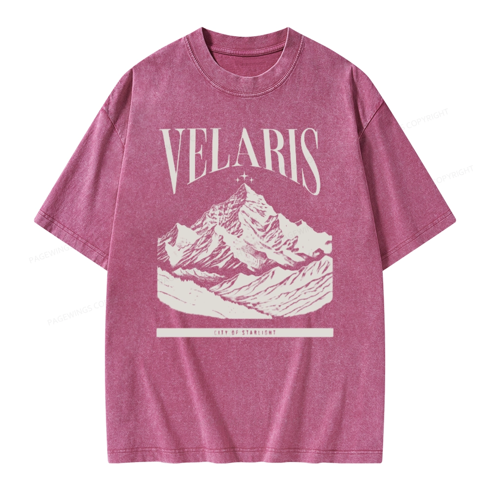 Pagewings Velaris Acotar Unisex Washed T-shirt