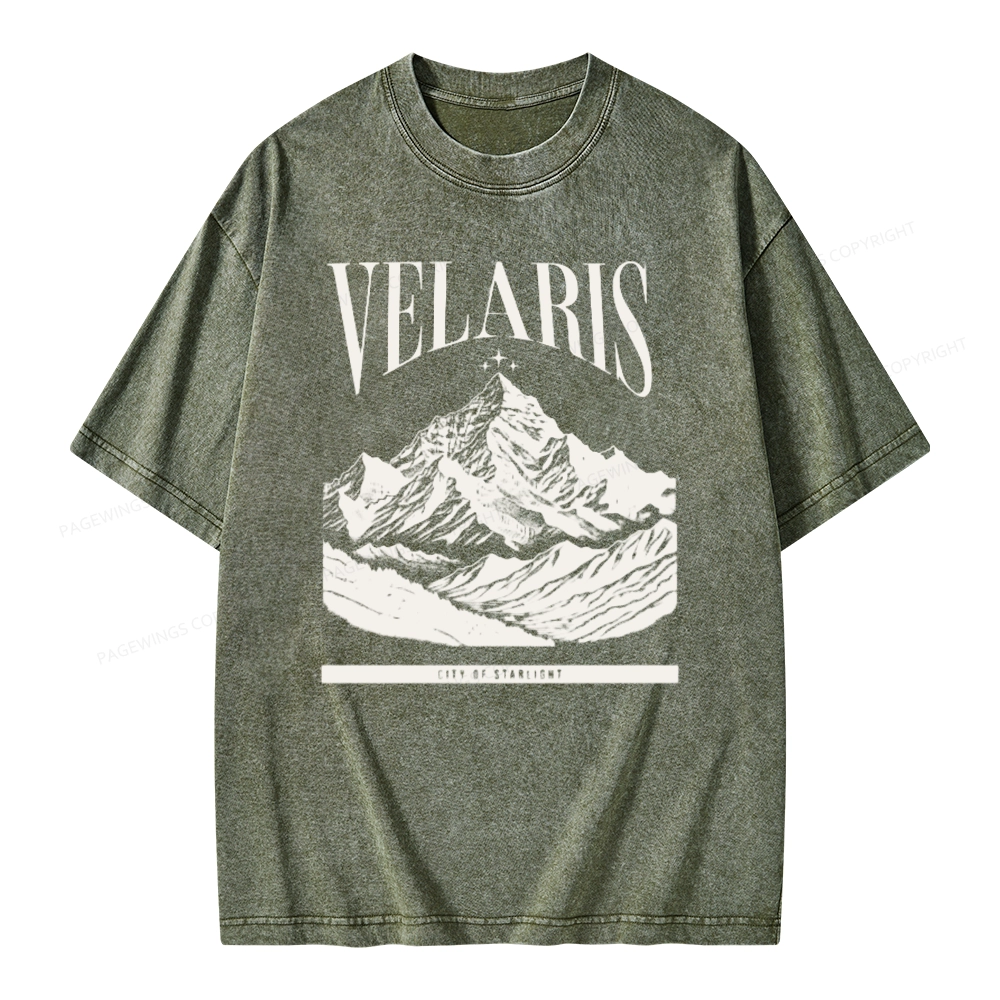 Pagewings Velaris Acotar Unisex Washed T-shirt