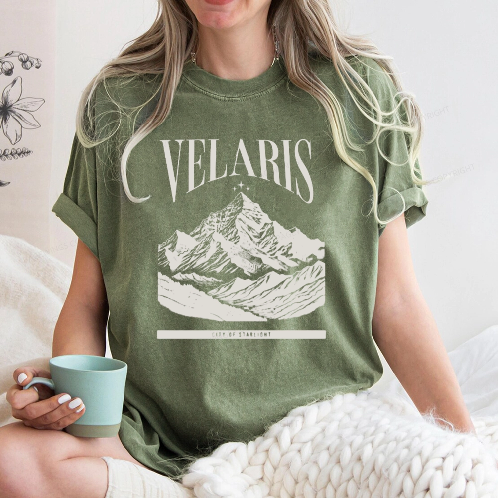 Pagewings Velaris Acotar Unisex Washed T-shirt