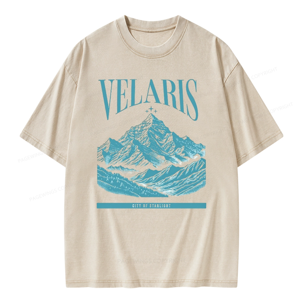 Pagewings Velaris Acotar Unisex Washed T-shirt