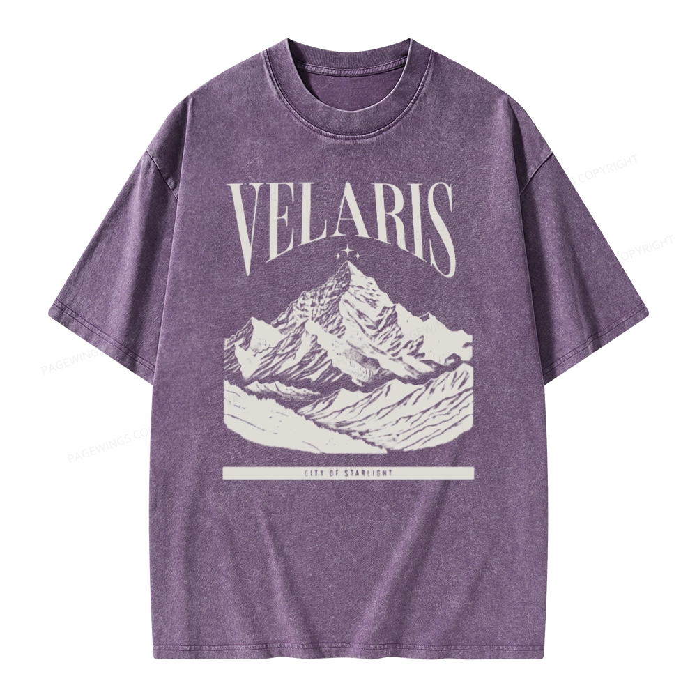 Pagewings Velaris Acotar Unisex Washed T-shirt
