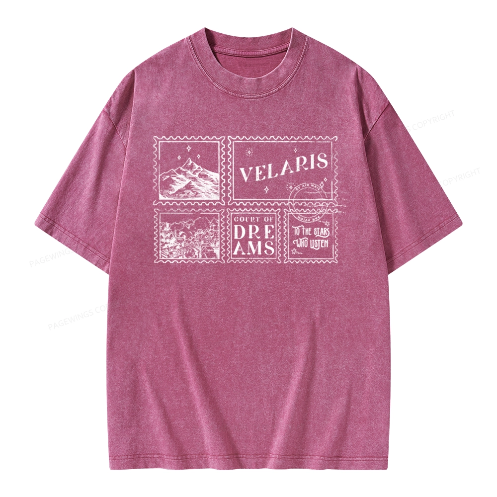 Pagewings Velaris Acotar Unisex Washed T-shirt