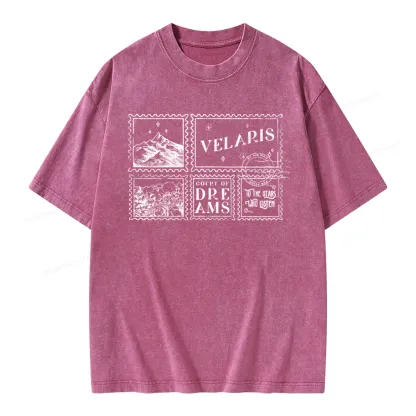 Pagewings Velaris Acotar Unisex Washed T-shirt