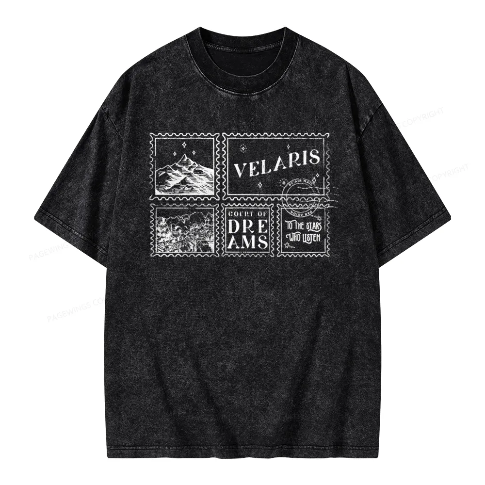 Pagewings Velaris Acotar Unisex Washed T-shirt
