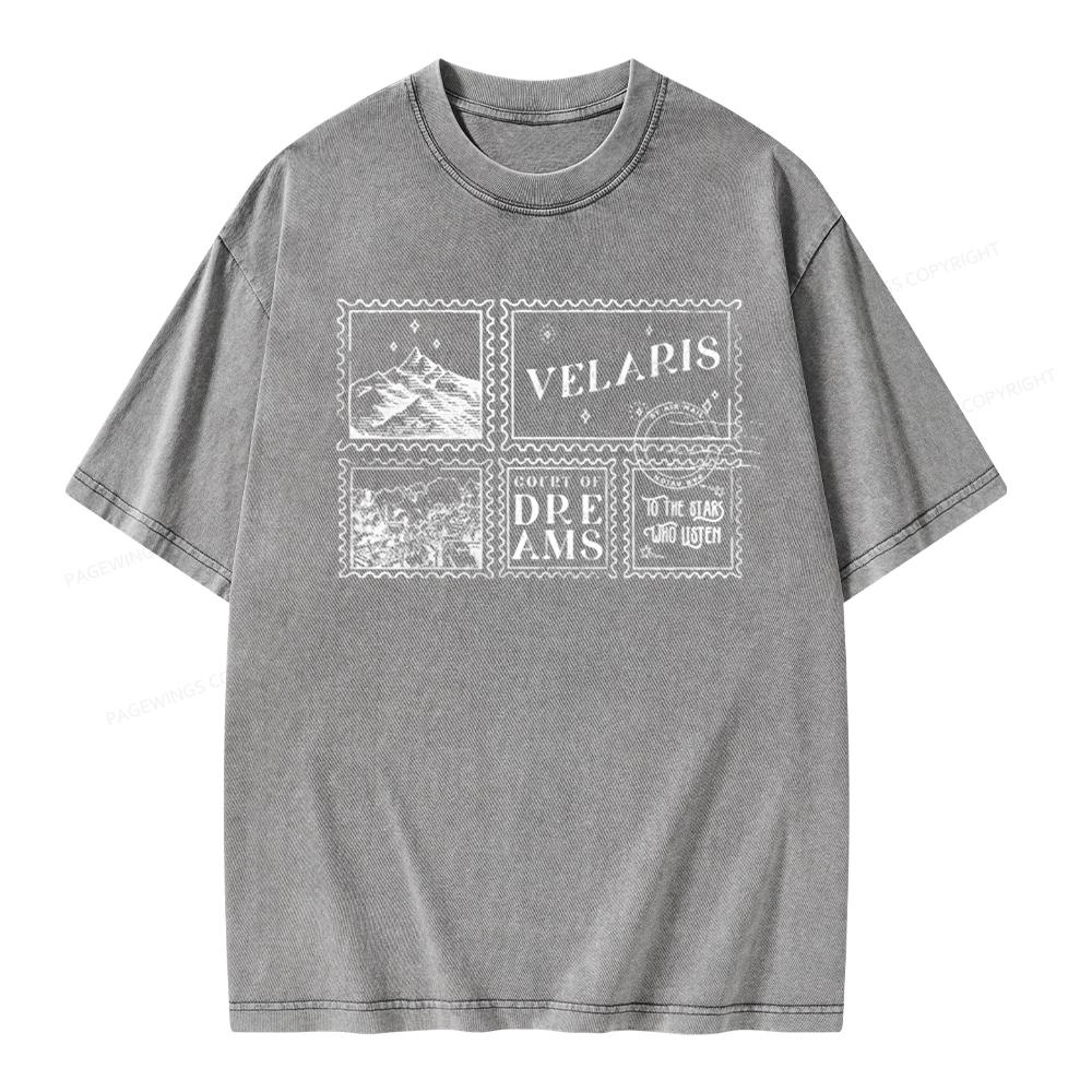 Pagewings Velaris Acotar Unisex Washed T-shirt