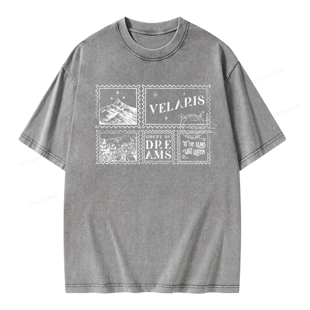 Pagewings Velaris Acotar Unisex Washed T-shirt