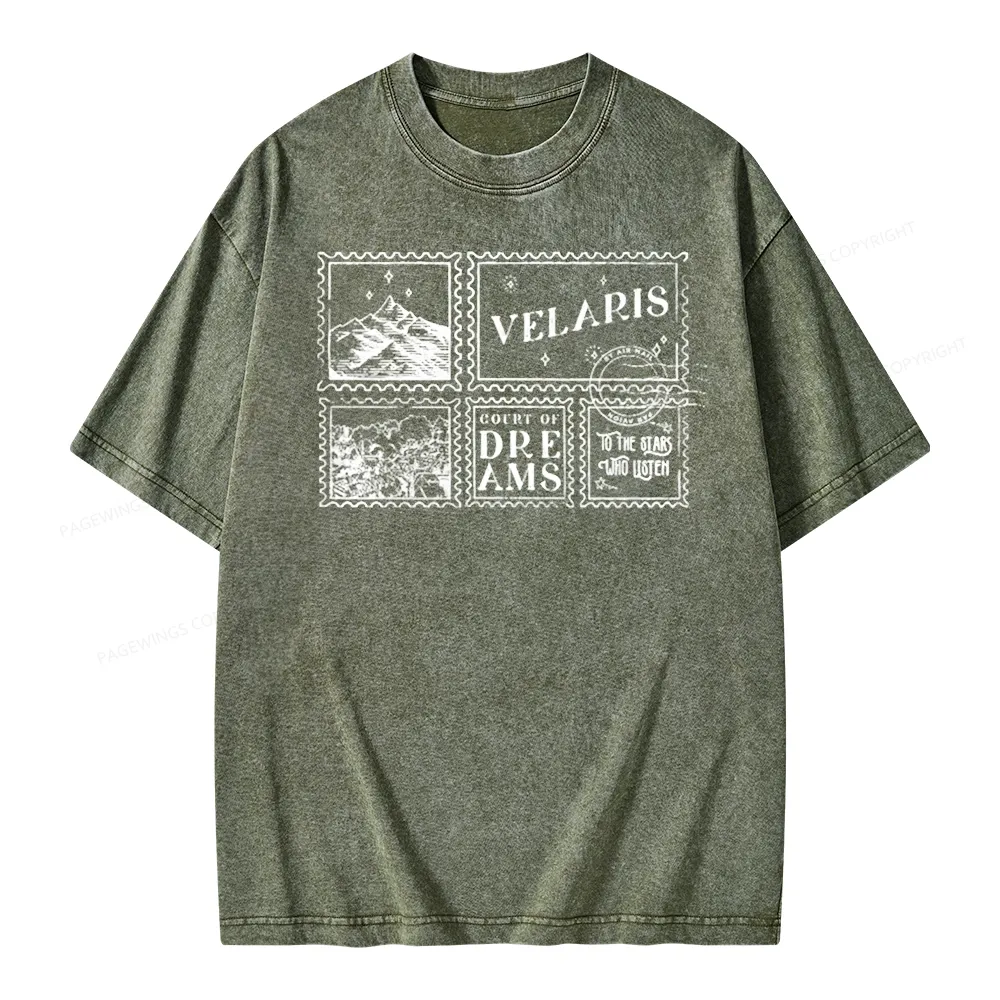 Pagewings Velaris Acotar Unisex Washed T-shirt