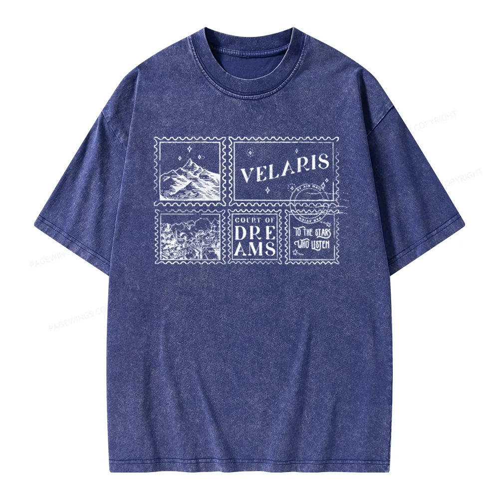 Pagewings Velaris Acotar Unisex Washed T-shirt