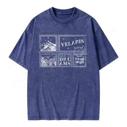 Pagewings Velaris Acotar Unisex Washed T-shirt