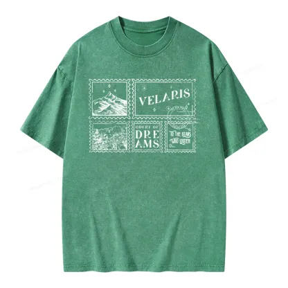 Pagewings Velaris Acotar Unisex Washed T-shirt