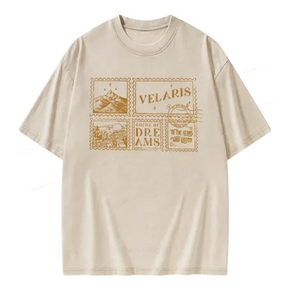 Pagewings Velaris Acotar Unisex Washed T-shirt